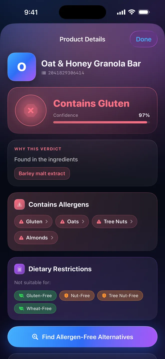Barcode result — A verdict, and the reason for it