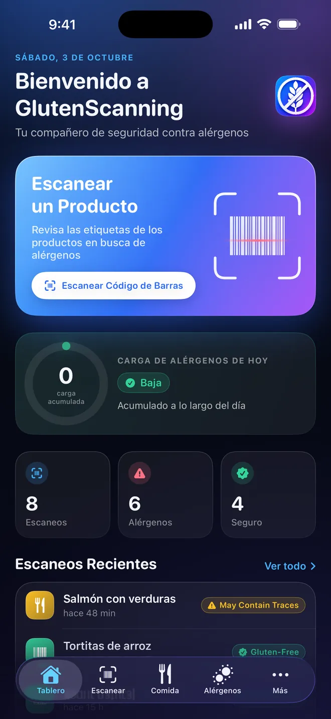 Panel — Tu carga alergénica, día a día