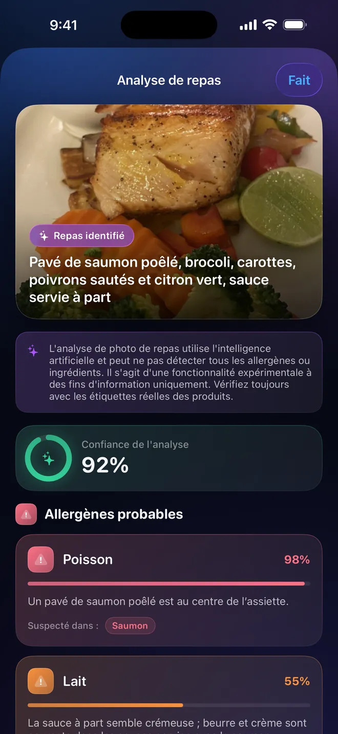 Analyse de repas — Photographiez l'assiette, pas l'emballage